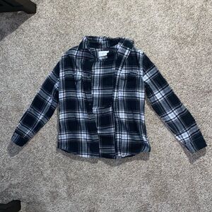 Black Men’s M Flannel Button Up